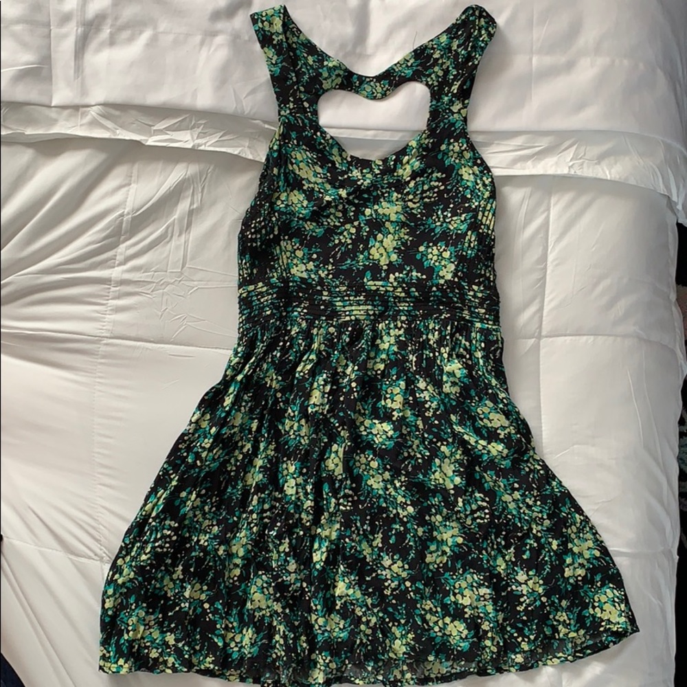 Flowy and flowery black dress